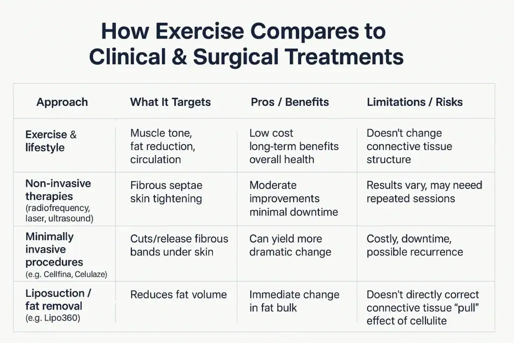 Sculpting Your Bum: Can Toning Exercises Really Reduce Cellulite? 2 How exercise compares to treatments from Lipo 360 Lutterworth