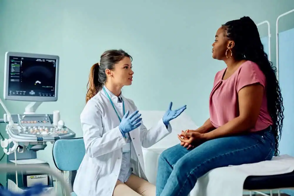 Rejuvenating Intimacy: Exploring Surgical Solutions for Vaginal Laxity 1 Woman have consultation about vaginal laxity Lutterworth